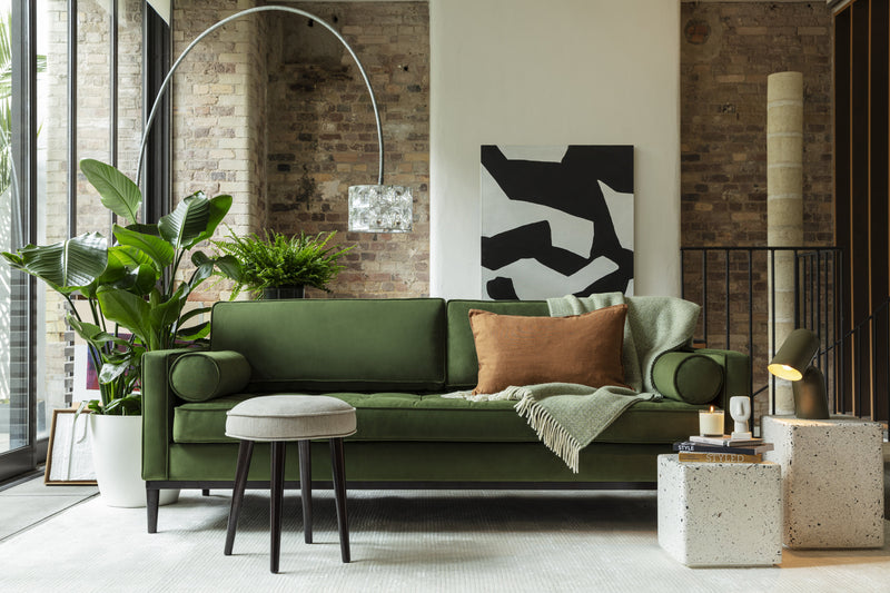 Mies 3-Seater Sofa Velvet Vine lifestyle