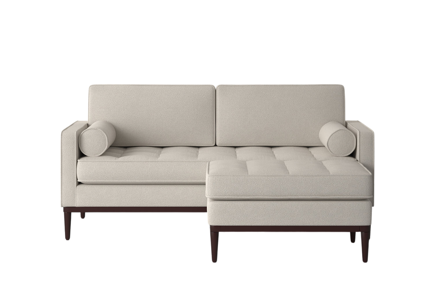 Mies 2-Seater Sofa with Ottoman — Boucle Ivory