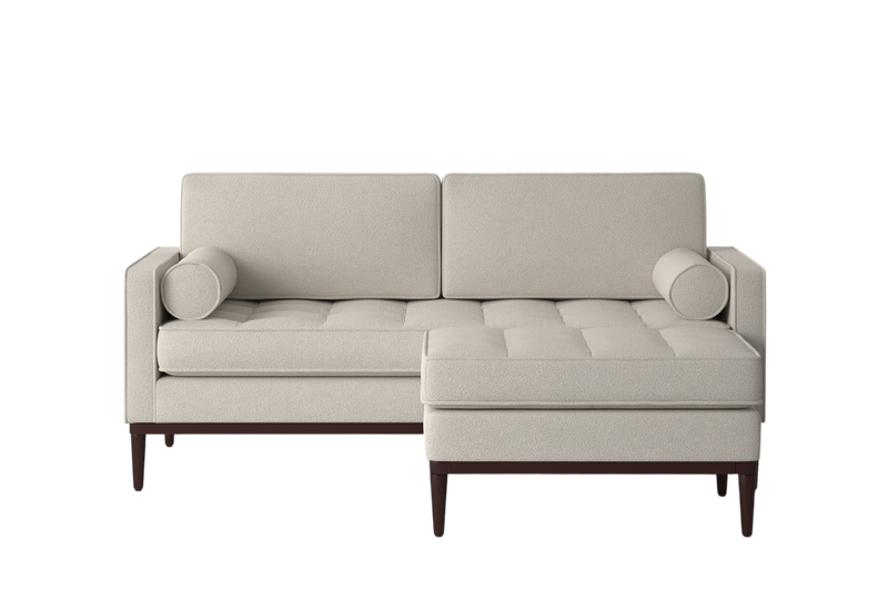 Mies 2-Seater Sofa with Ottoman — Boucle Ivory