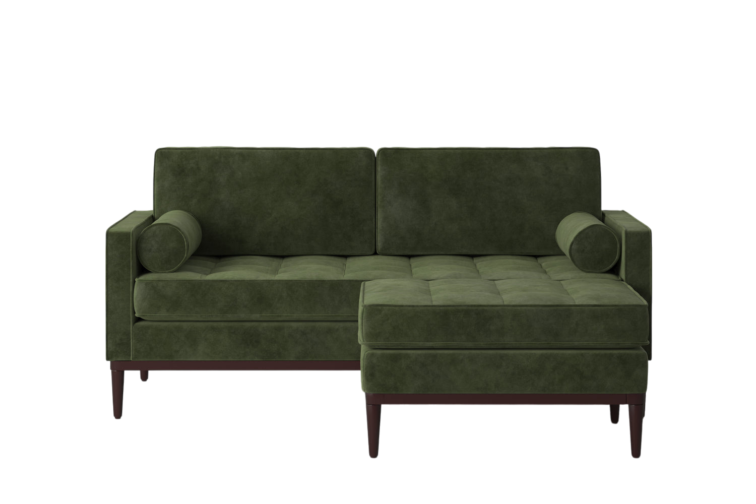 Mies 2-Seater Sofa with Ottoman — Pure Cotton Conifer