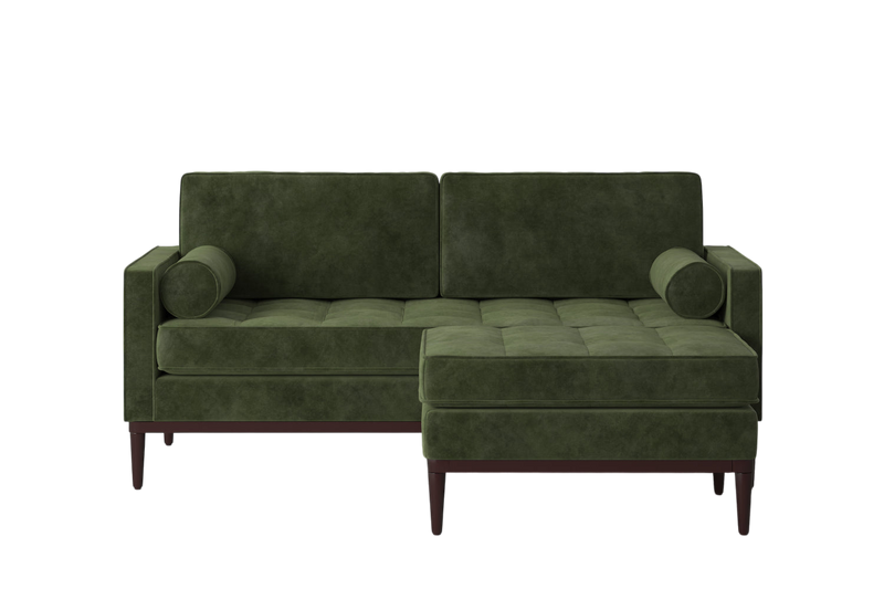 Mies 2-Seater Sofa with Ottoman — Pure Cotton Conifer