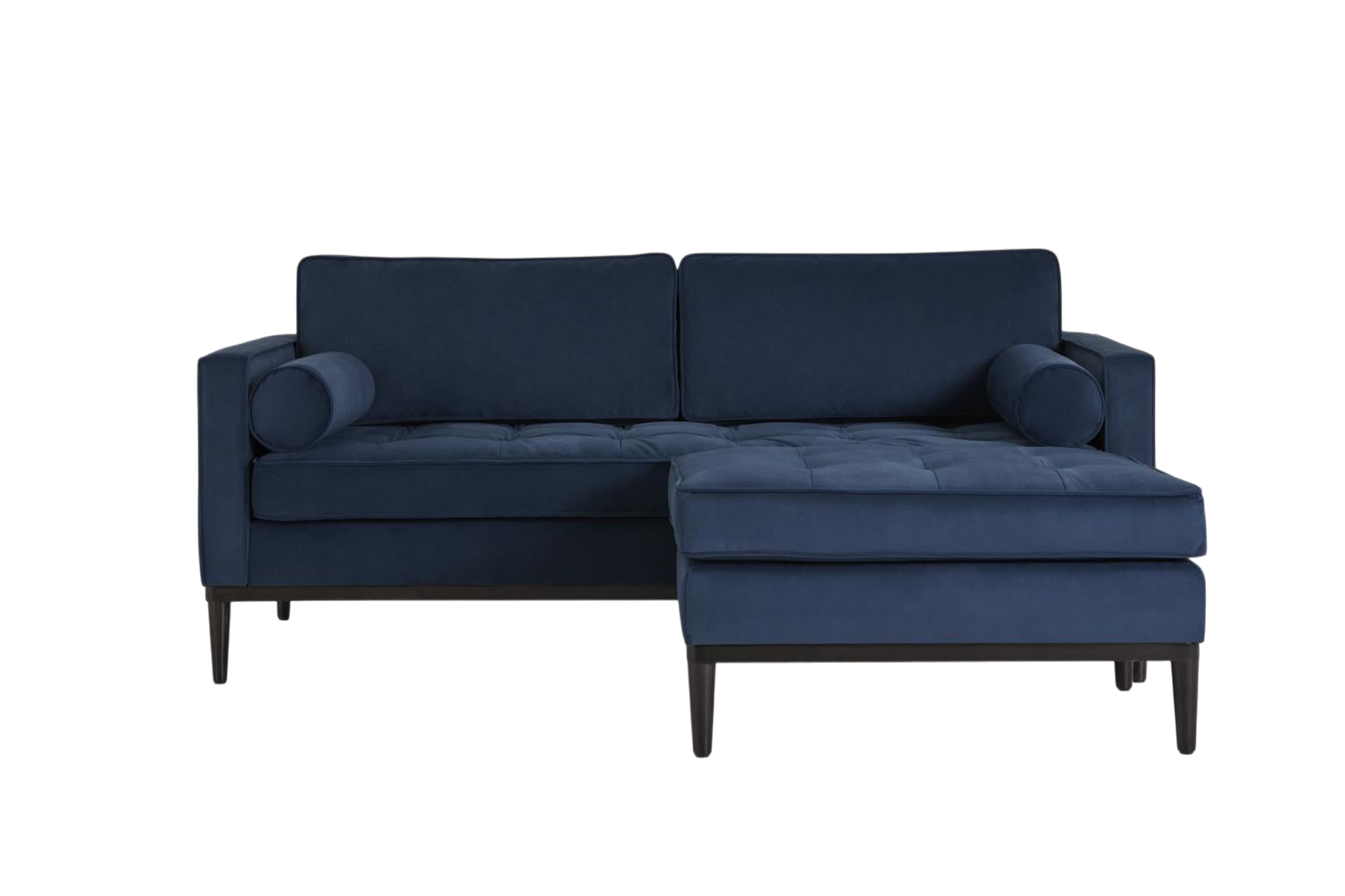 Mies 2-Seater Sofa with Ottoman — Velvet Teal