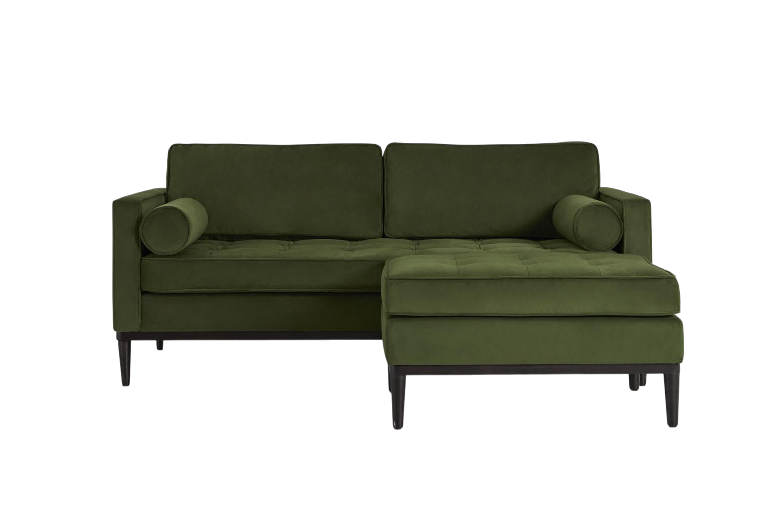 Mies 2-Seater Sofa with Ottoman — Velvet Vine