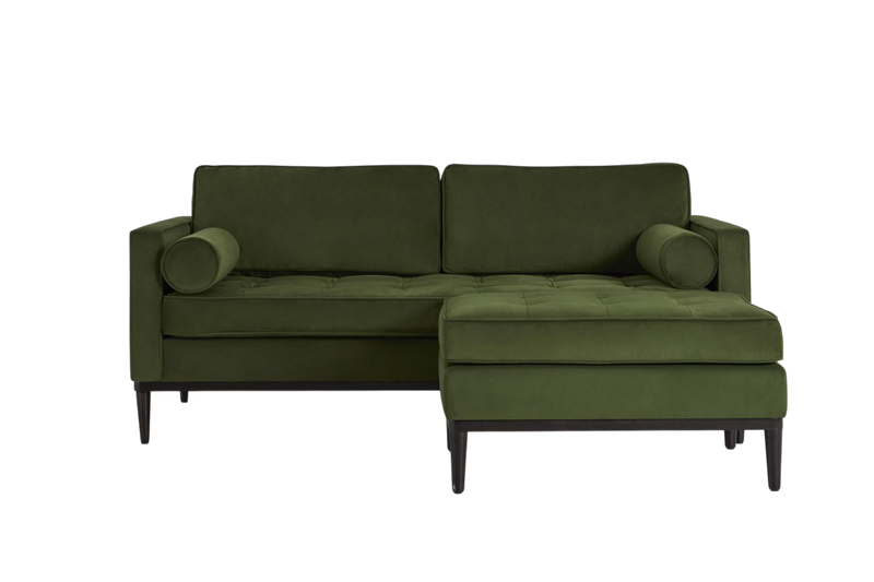 Mies 2-Seater Sofa with Ottoman — Velvet Vine
