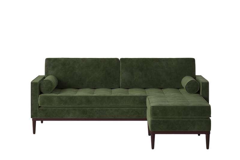 Mies 3-Seater Sofa with Ottoman — Pure Cotton Conifer