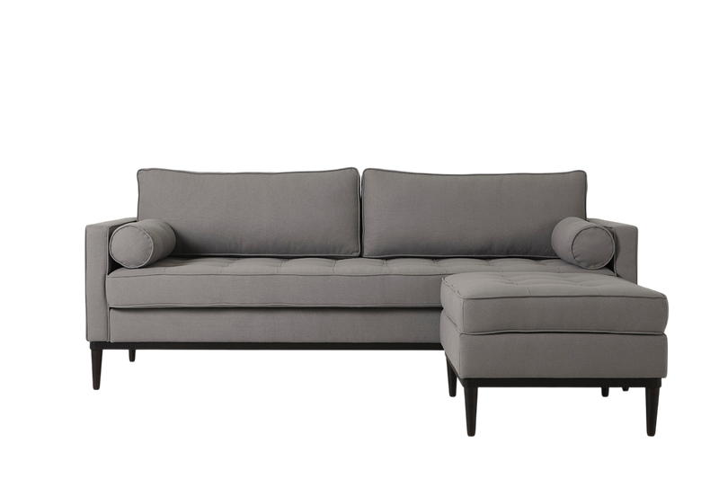 Mies 3-Seater Sofa with Ottoman — Linen Risso