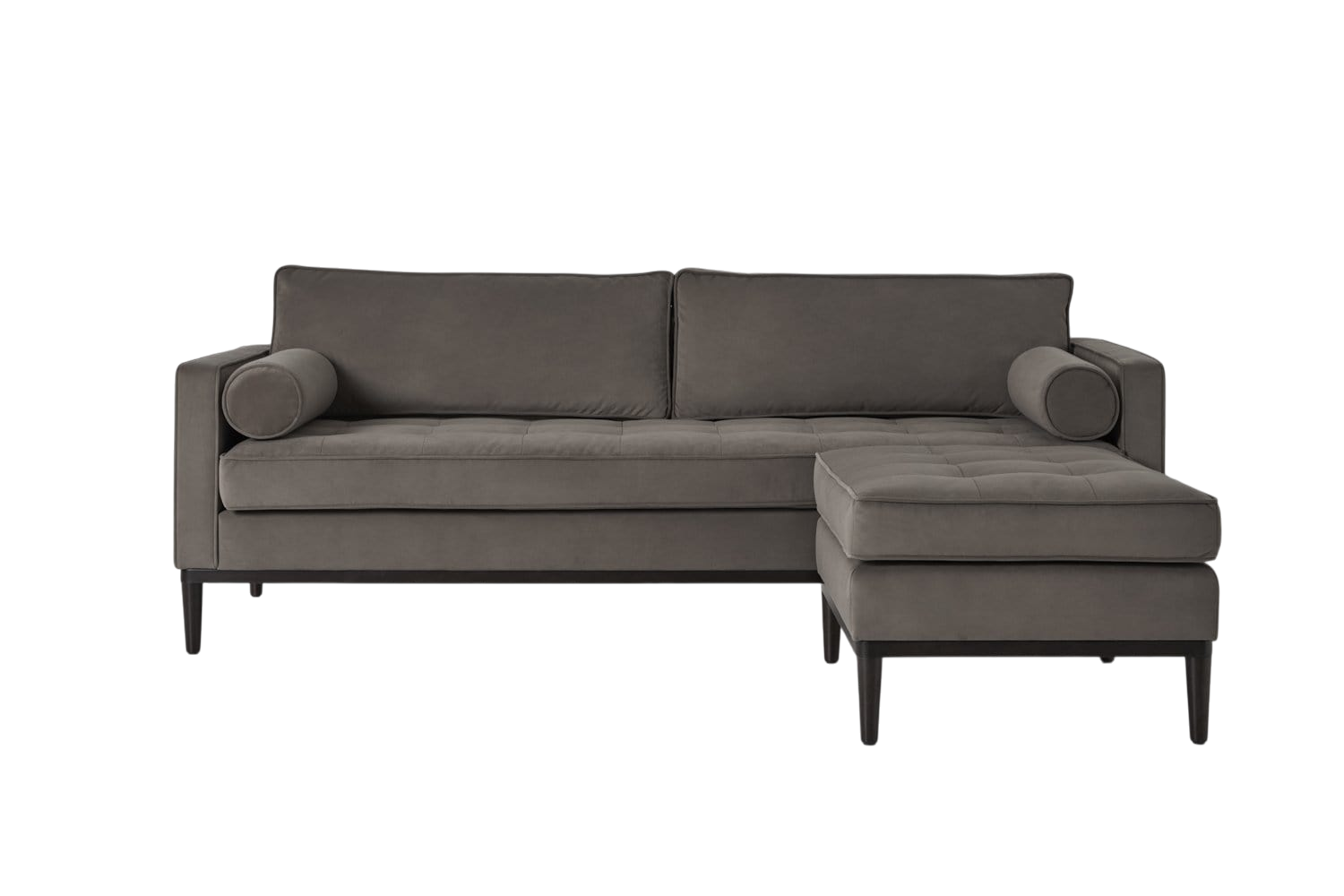 Mies 3-Seater Sofa with Ottoman — Velvet Elephant