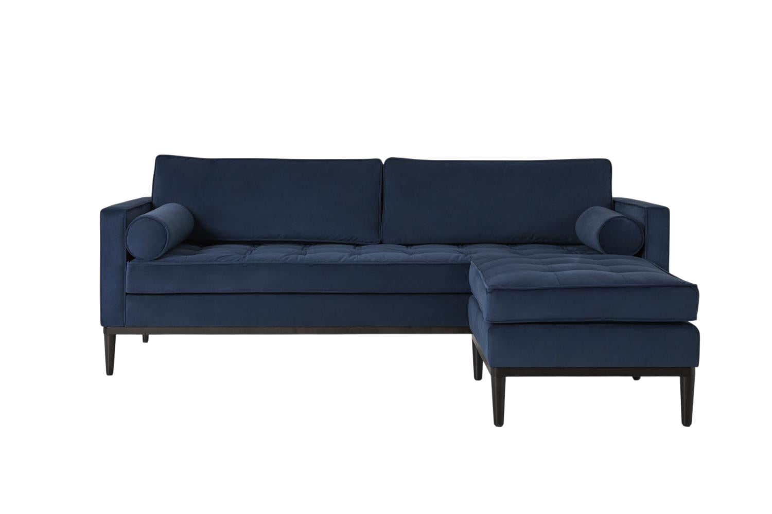 Mies 3-Seater Sofa with Ottoman — Velvet Teal