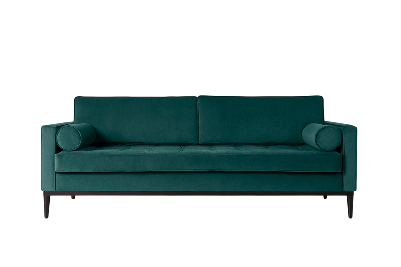 Mies 3-Seater Sofa Bed — Velvet Kingfisher