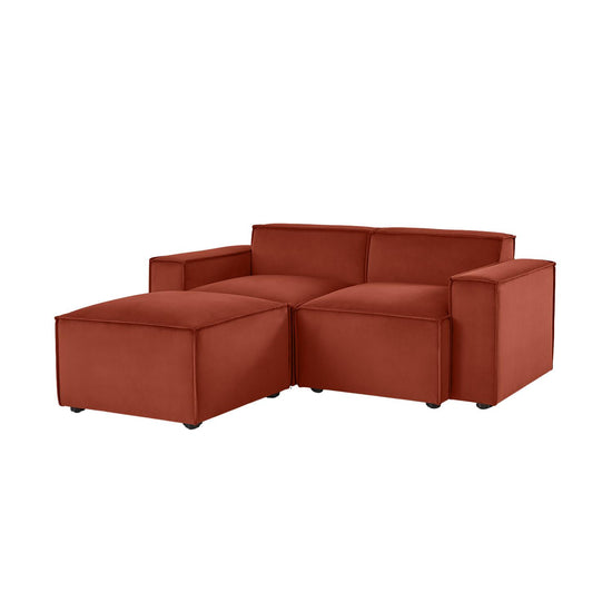 Model 03 2 Seater Chaise Sofa Eco Velvet