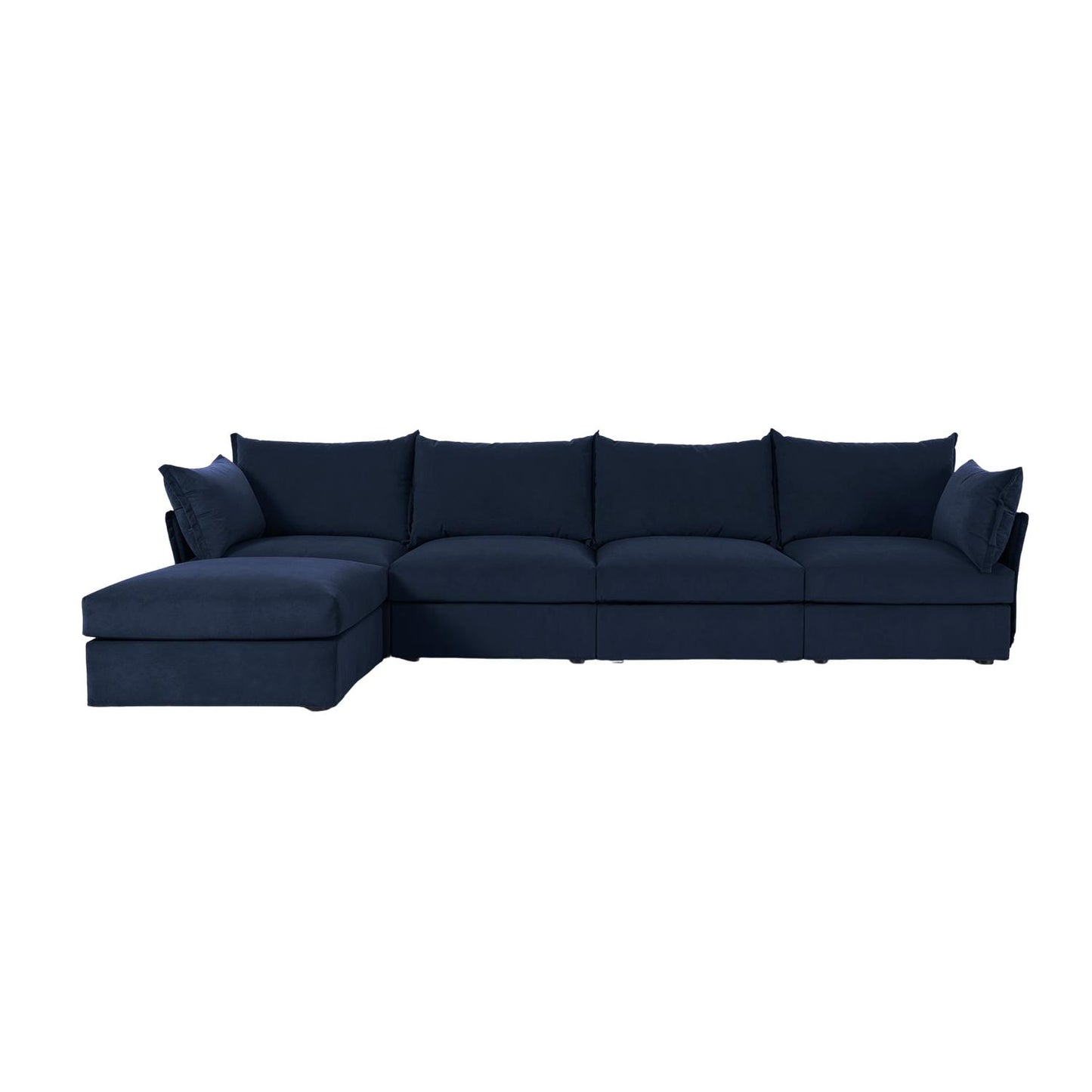 Model 06 4 Seater Chaise Sofa Eco Velvet