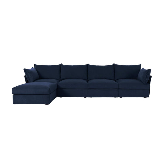 Model 06 4 Seater Chaise Sofa Eco Velvet