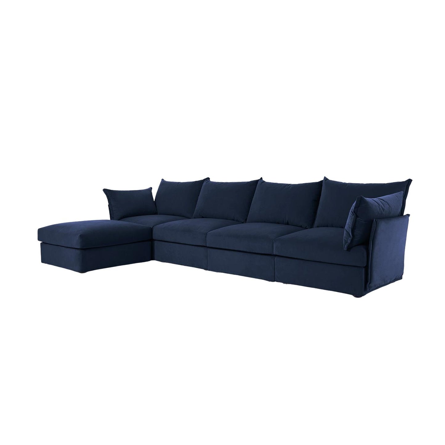 Model 06 4 Seater Chaise Sofa Eco Velvet
