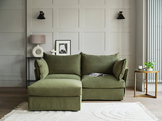 Model 06 2 Seater Chaise Sofa Velvet