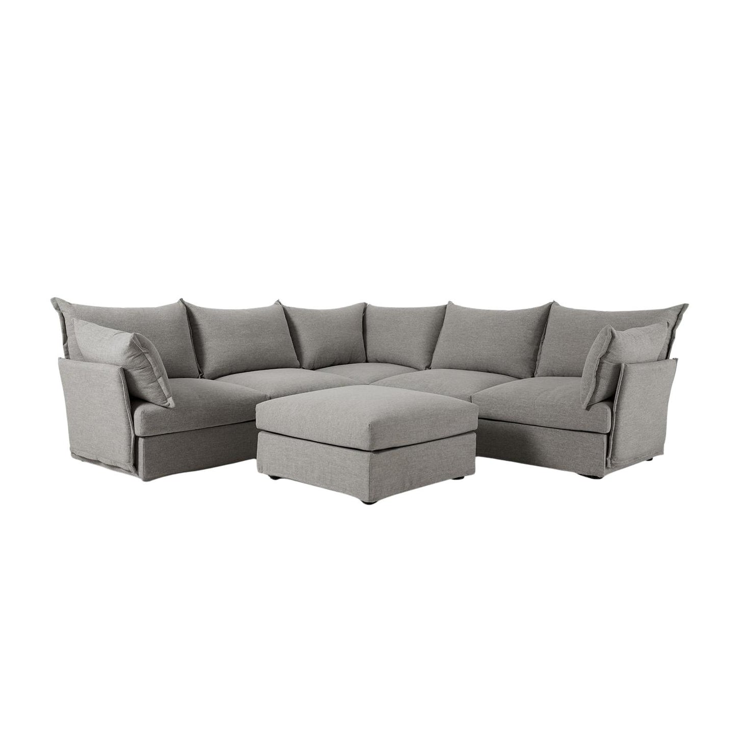 Model 06 Corner Sofa with Ottoman Linen