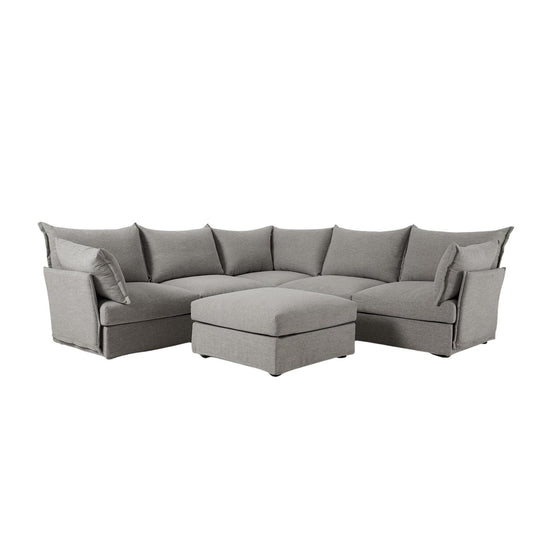 Model 06 Corner Sofa with Ottoman Linen