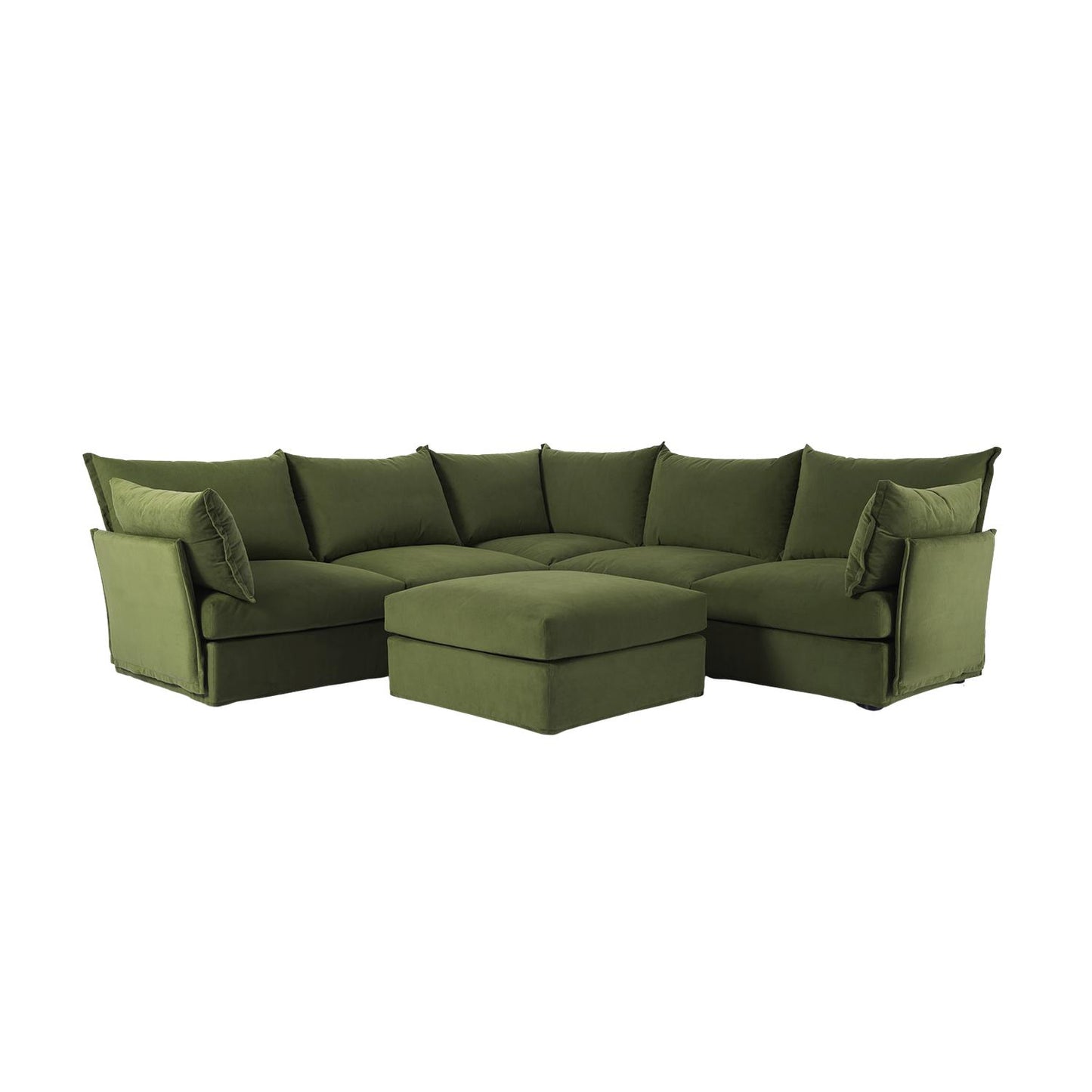 Model 06 Corner Sofa with Ottoman Velvet
