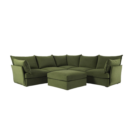 Model 06 Corner Sofa with Ottoman Velvet