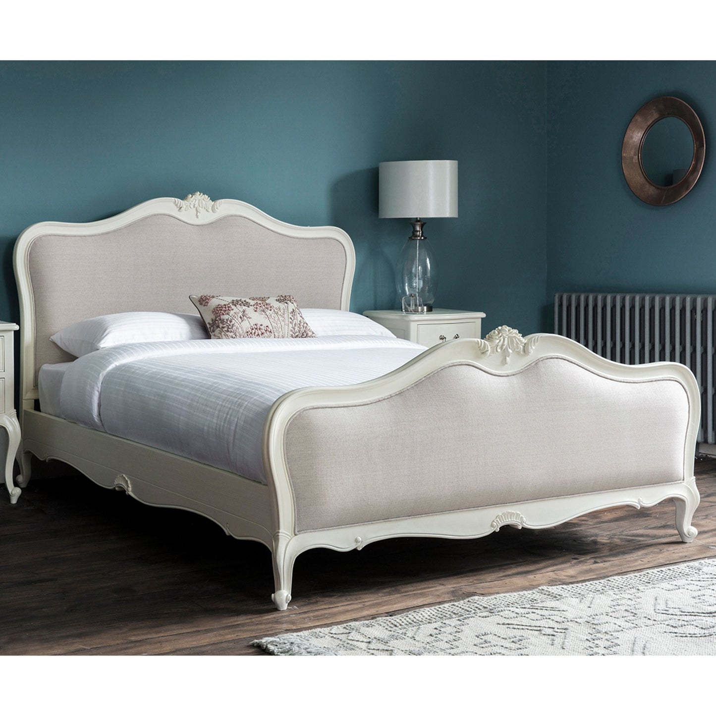 Chic Linen Upholstered Bed - Colour Options Gallery Direct Homebound