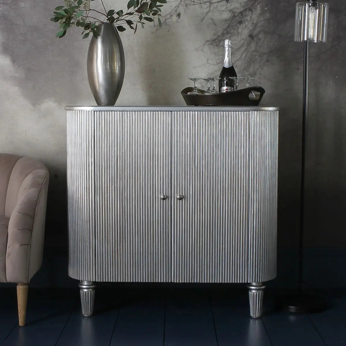 Jeeves Drinks Cabinet Silver Gallery Direct Homebound