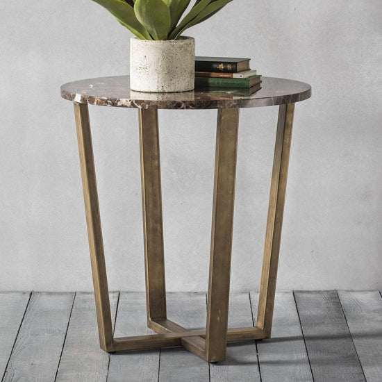 Emperor Round Side Table Marble Gallery Direct Homebound