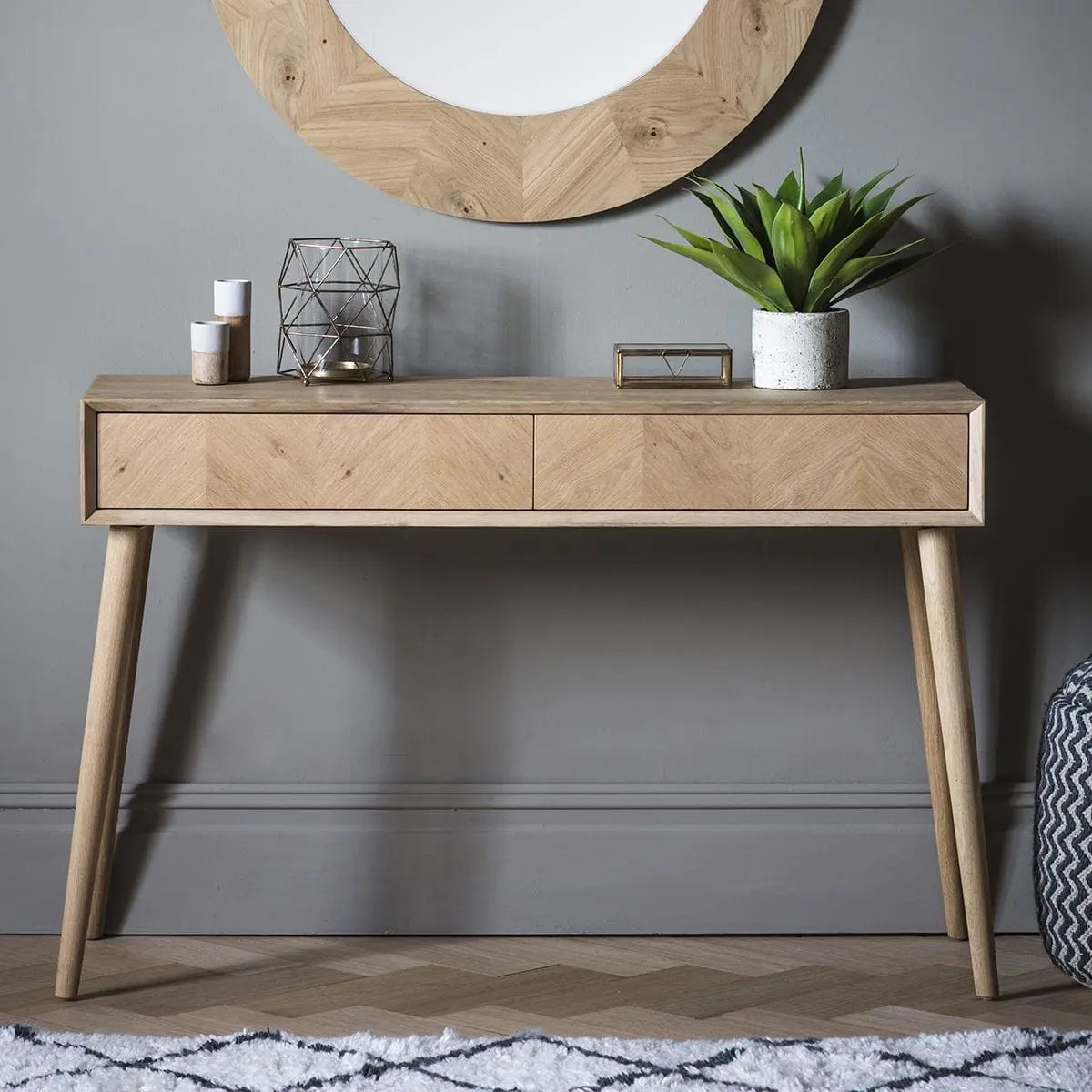 Milano 2 Drawer Console Table Gallery Direct Homebound