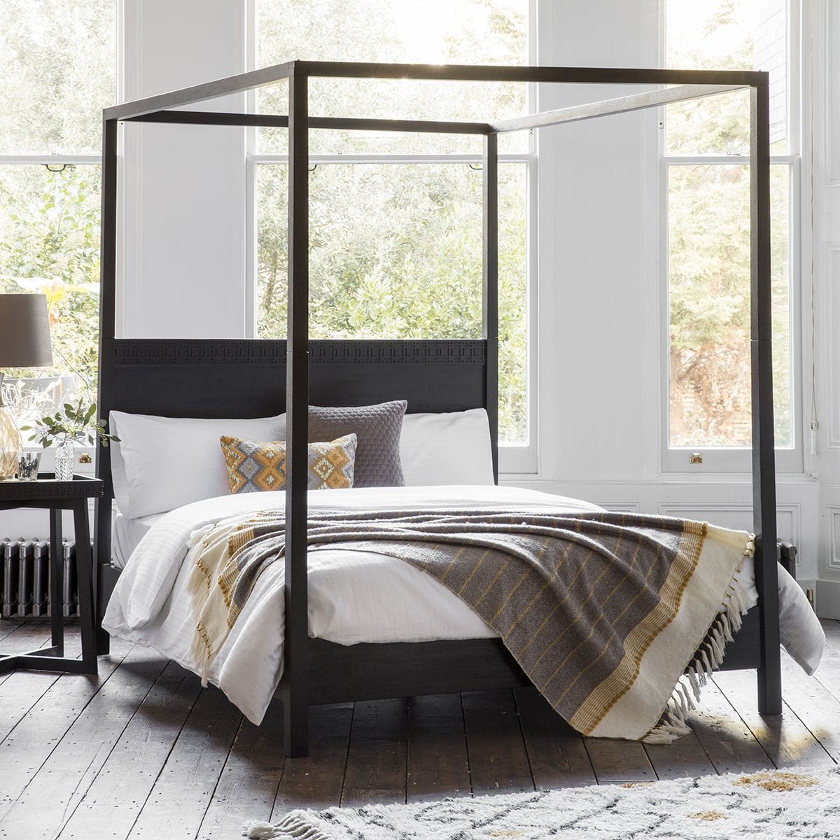Boho 4 Poster Bed - Colour/Size Options Gallery Direct Homebound