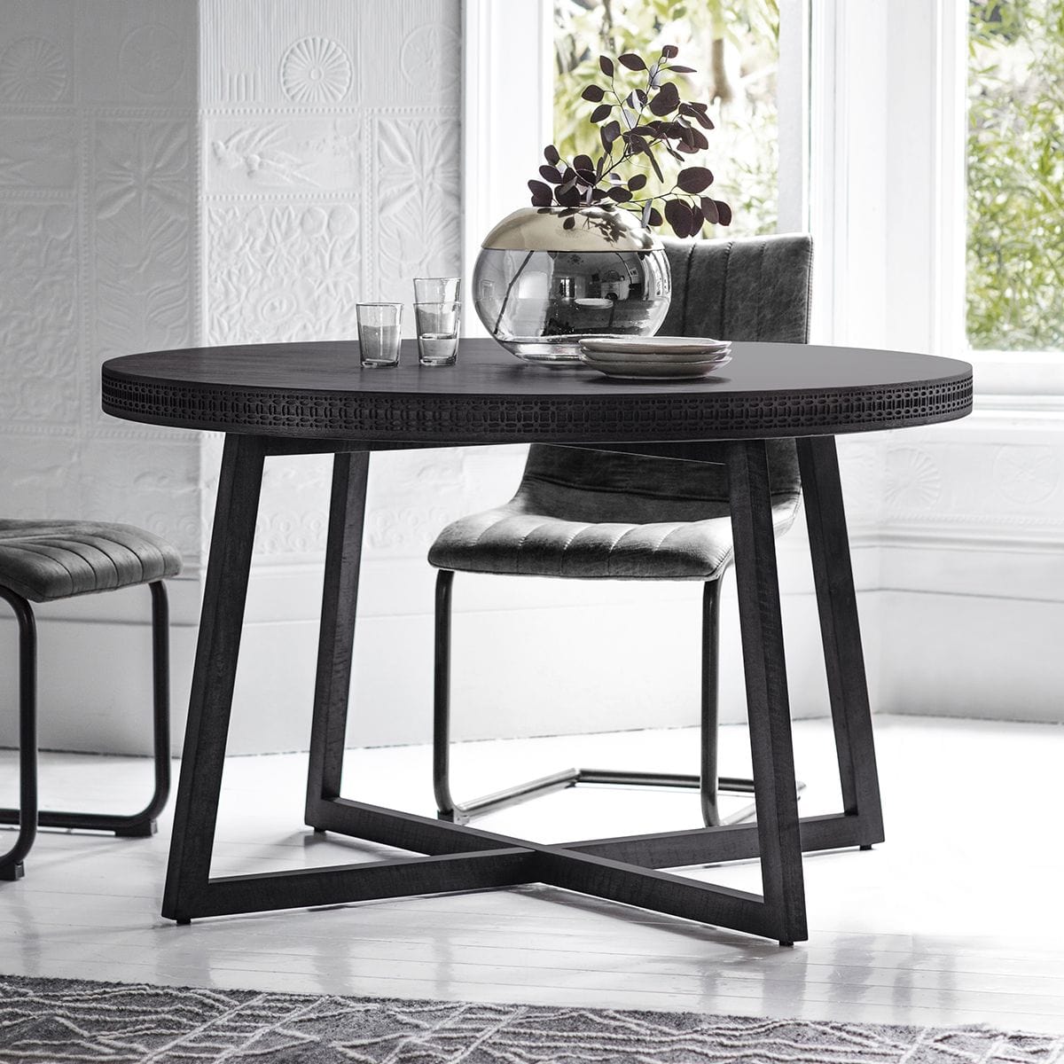 Boho Round Dining Table - Colour Options Gallery Direct Homebound