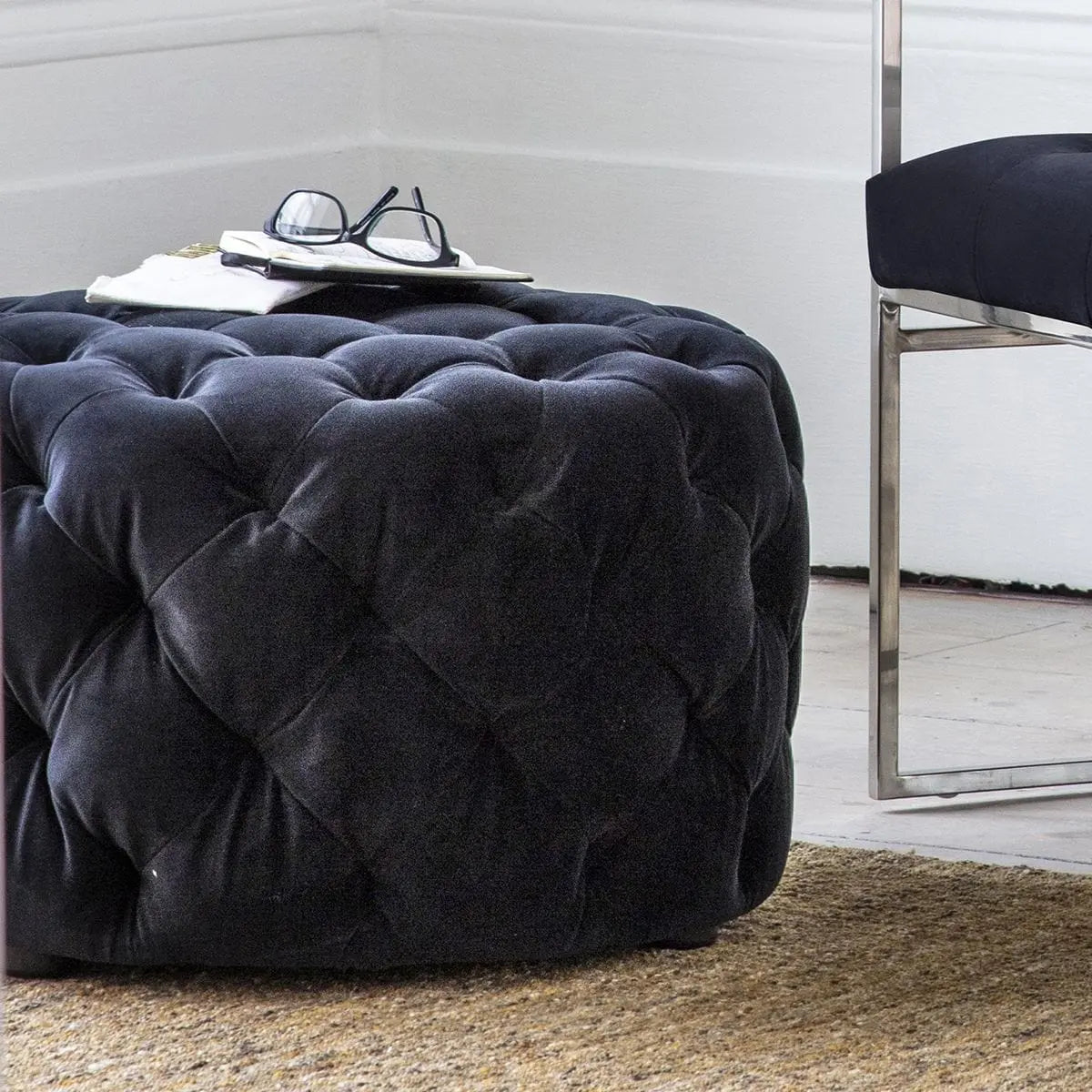 Sergio Footstool Velvet - Colour Options Gallery Direct Homebound