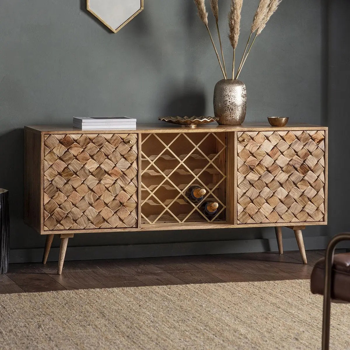 Tuscany Wine Sideboard Burnt Wax Gallery Direct Homebound