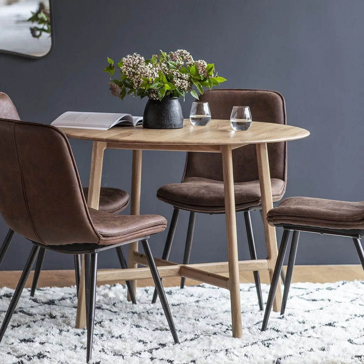Madrid Round Dining Table Oak Gallery Direct Homebound