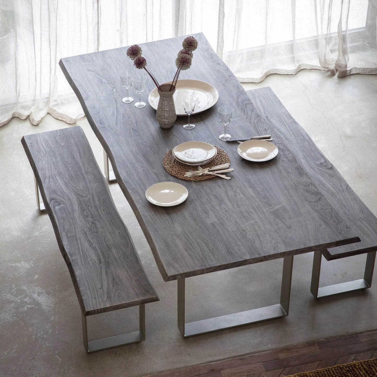 Huntington Dining Table Grey - Size Options Gallery Direct Homebound