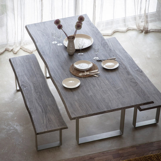 Huntington Dining Table Grey - Size Options Gallery Direct Homebound