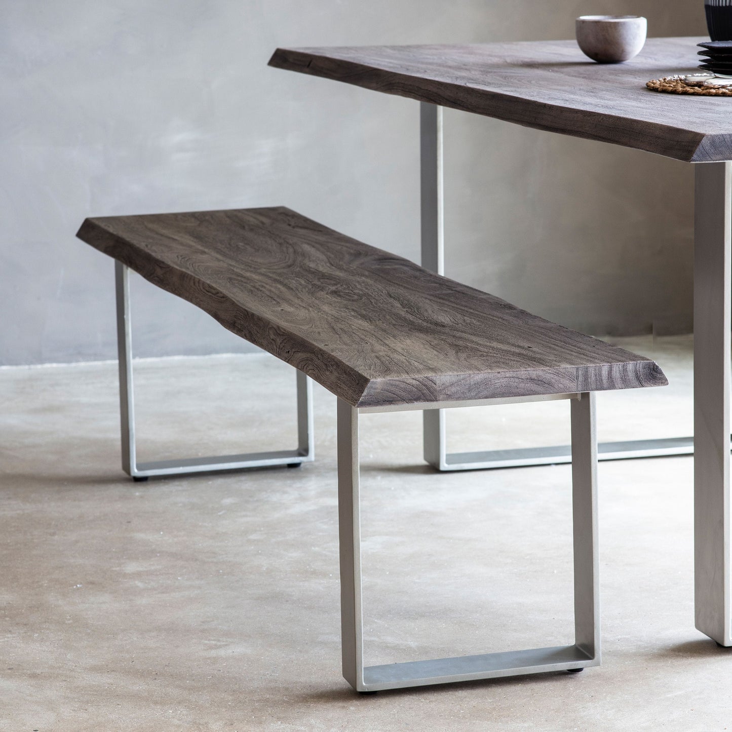 Huntington Dining Bench Grey Gallery Direct Homebound