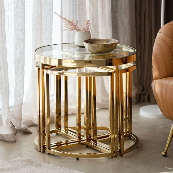 Moresco Side Table Gold Gallery Direct Homebound