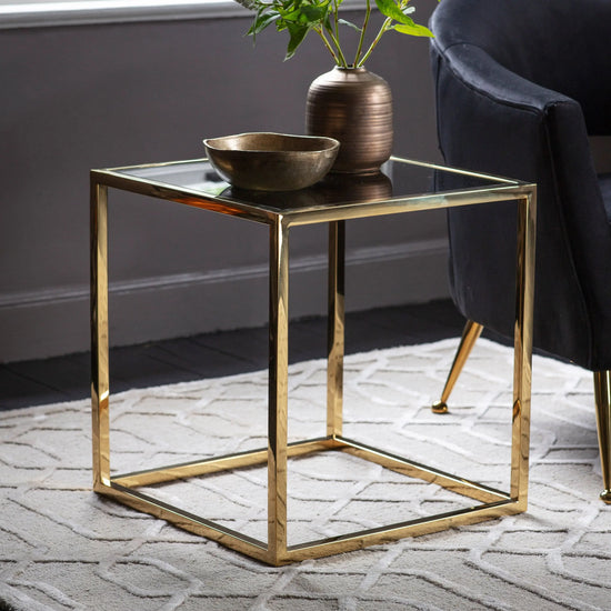 Santorini Side Table Gold Gallery Direct Homebound