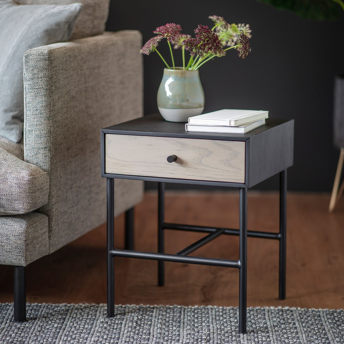 Carbury 1 Drawer Bedside Table Gallery Direct Homebound