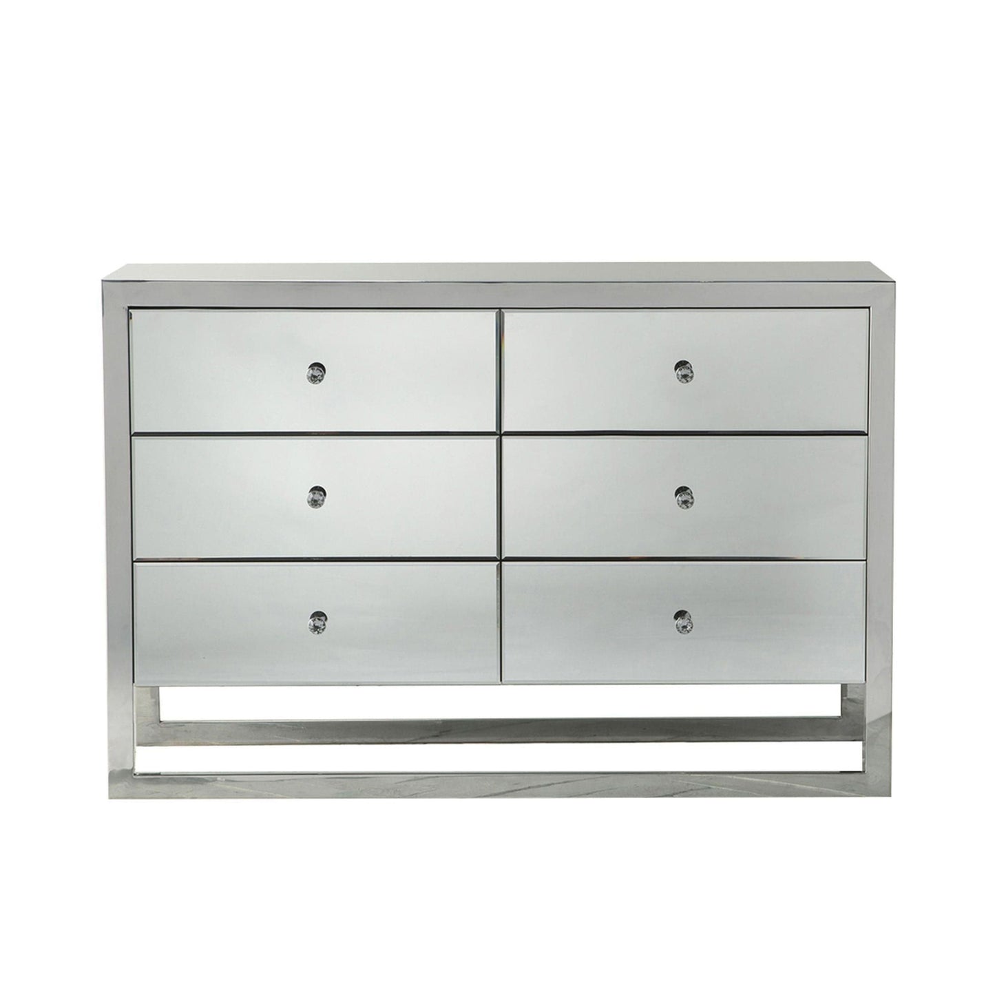 Cutler 6 Drawer Mirrored Chest Gallery Direct Homebound