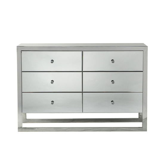 Cutler 6 Drawer Mirrored Chest Gallery Direct Homebound