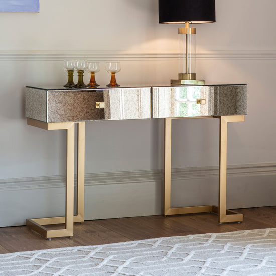 Amberley 2 Drawer Console Table Gallery Direct Homebound