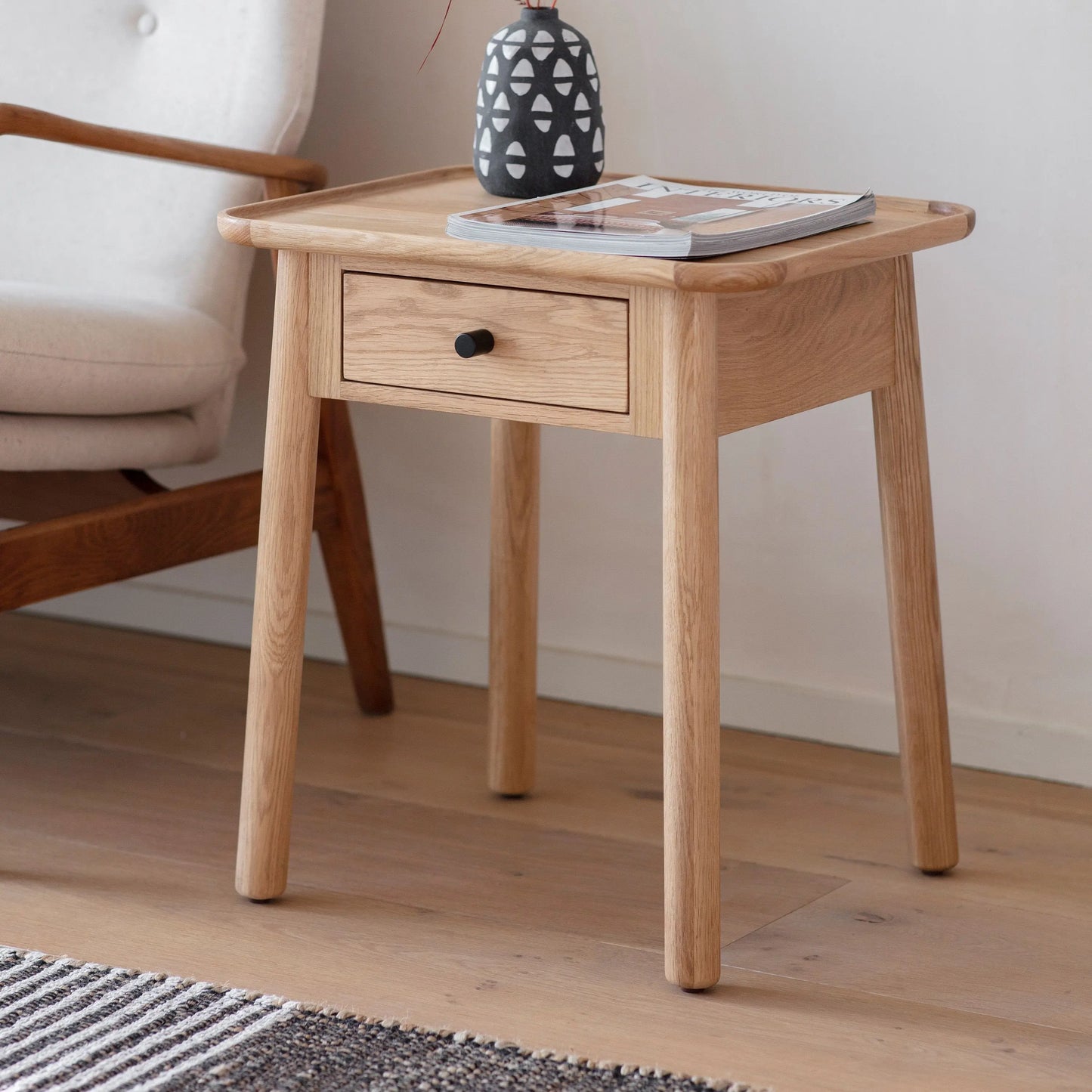 Kingham 1 Drawer Side Table Oak Gallery Direct Homebound