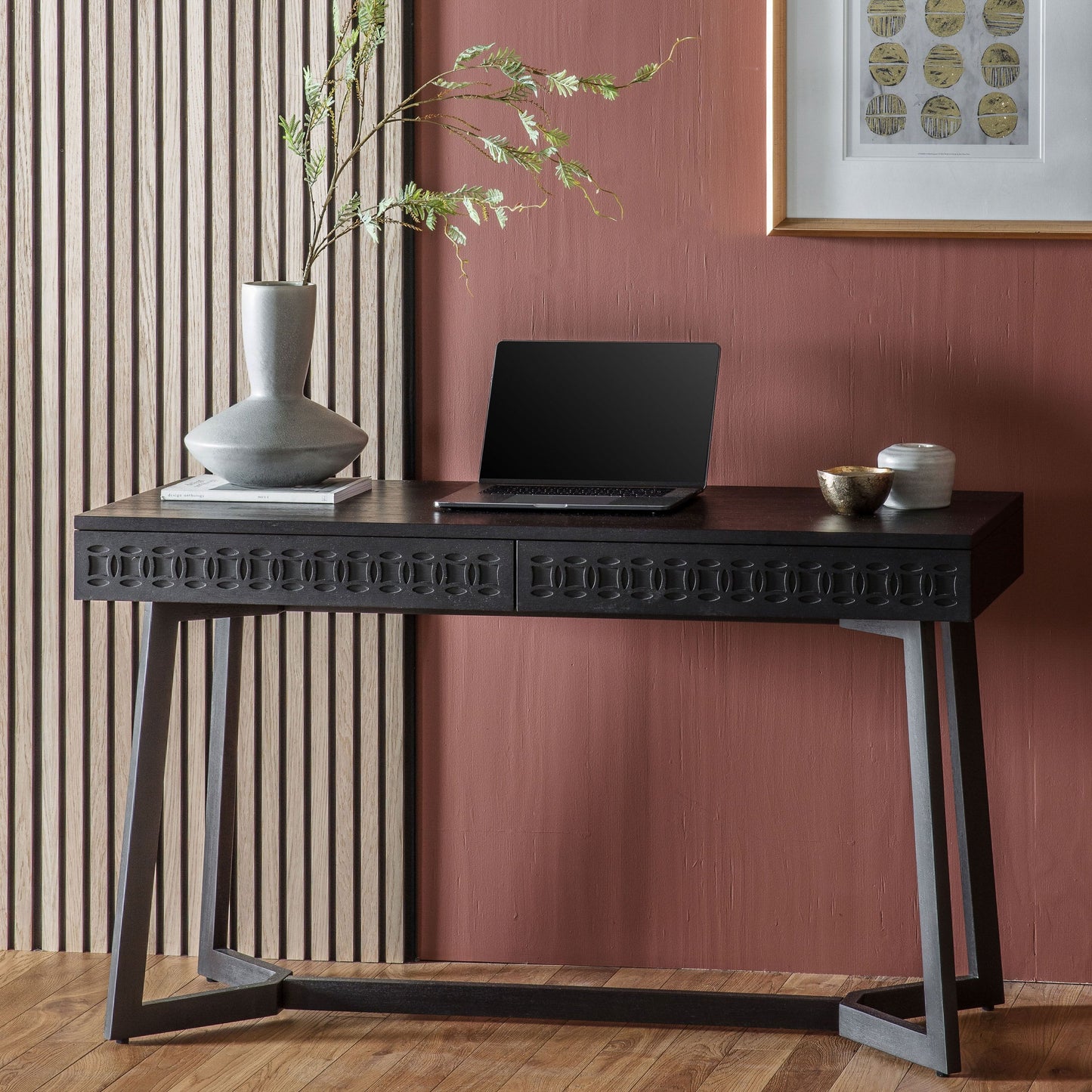 Boho 2 Drawer Desk - Colour Options Gallery Direct Homebound