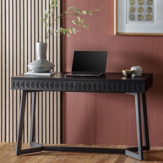 Boho 2 Drawer Desk - Colour Options Gallery Direct Homebound