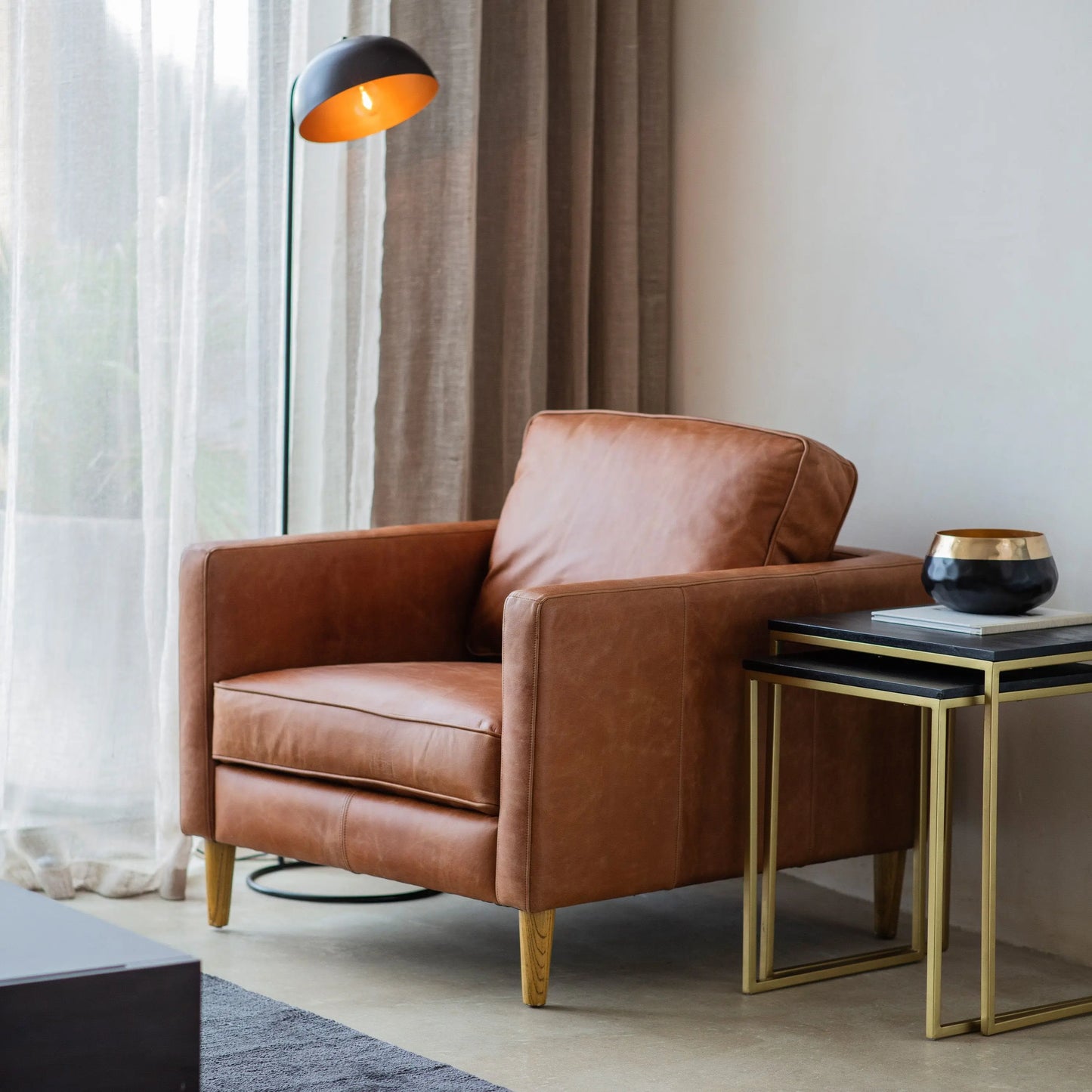 Osborne Armchair Vintage Brown Leather Gallery Direct Homebound