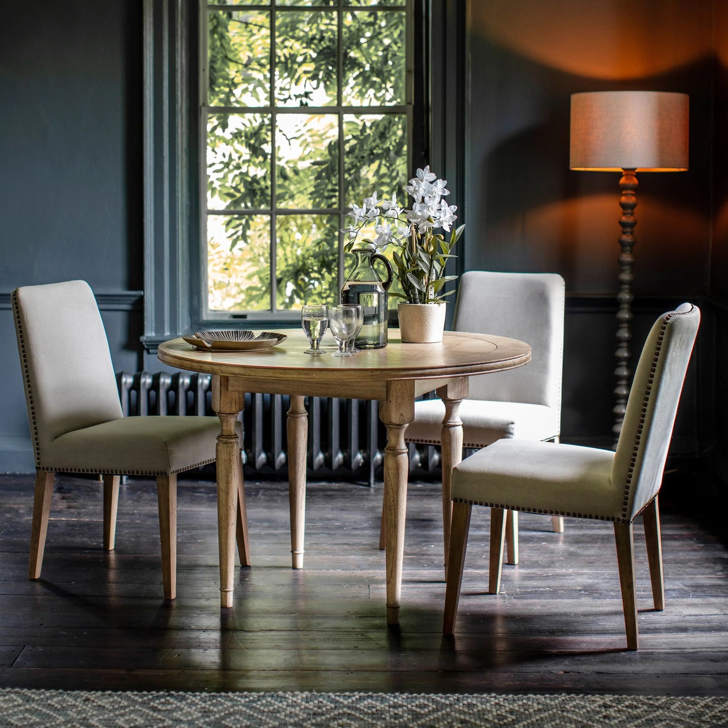 Mustique Round Dining Table - Extending Options Gallery Direct Homebound
