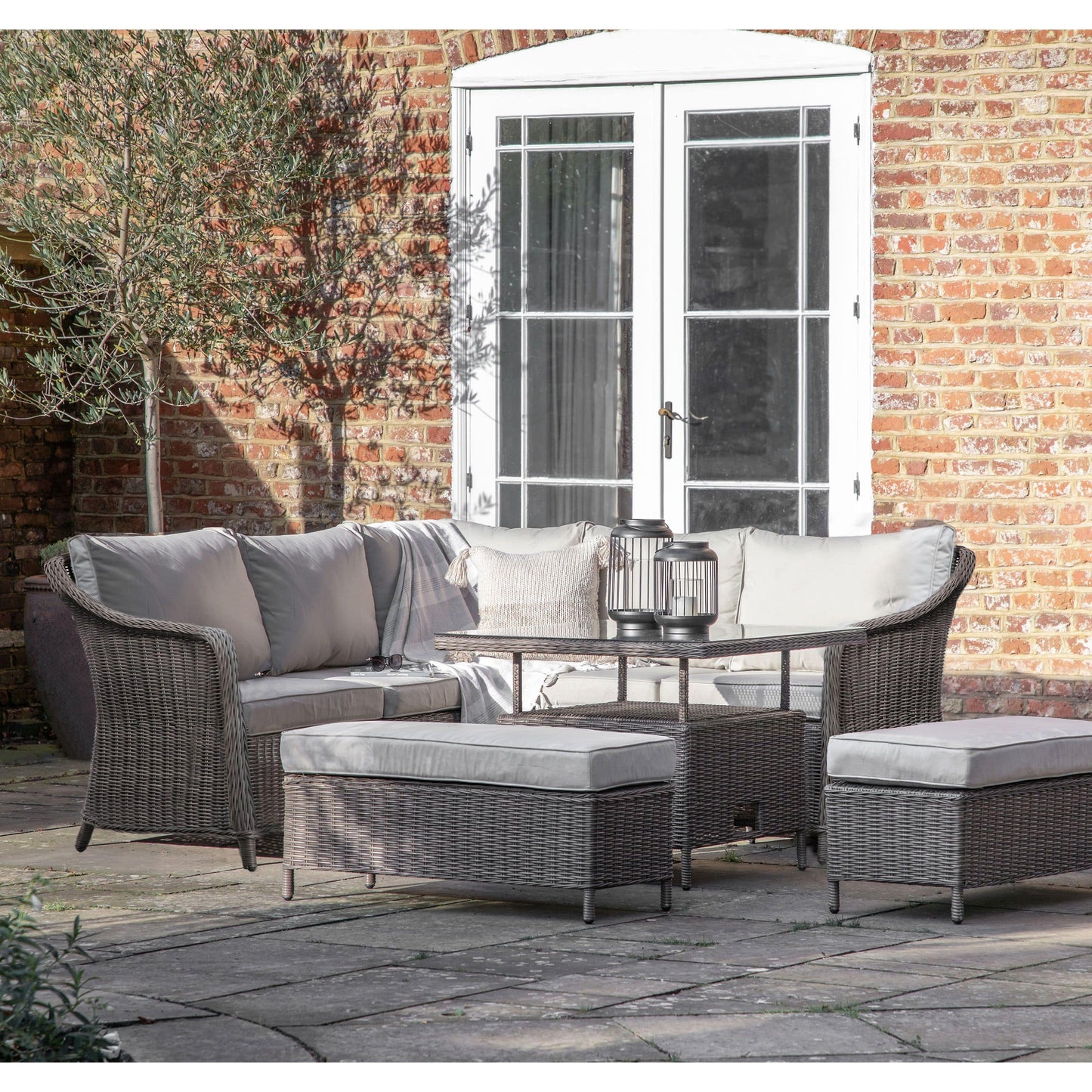 Sovera Square Dining Set With Rising Table - Colour Options Gallery Direct Homebound