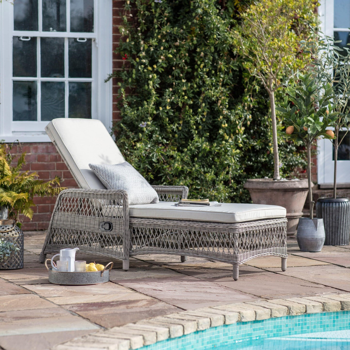 Menton Country Lounger Stone Gallery Direct Homebound
