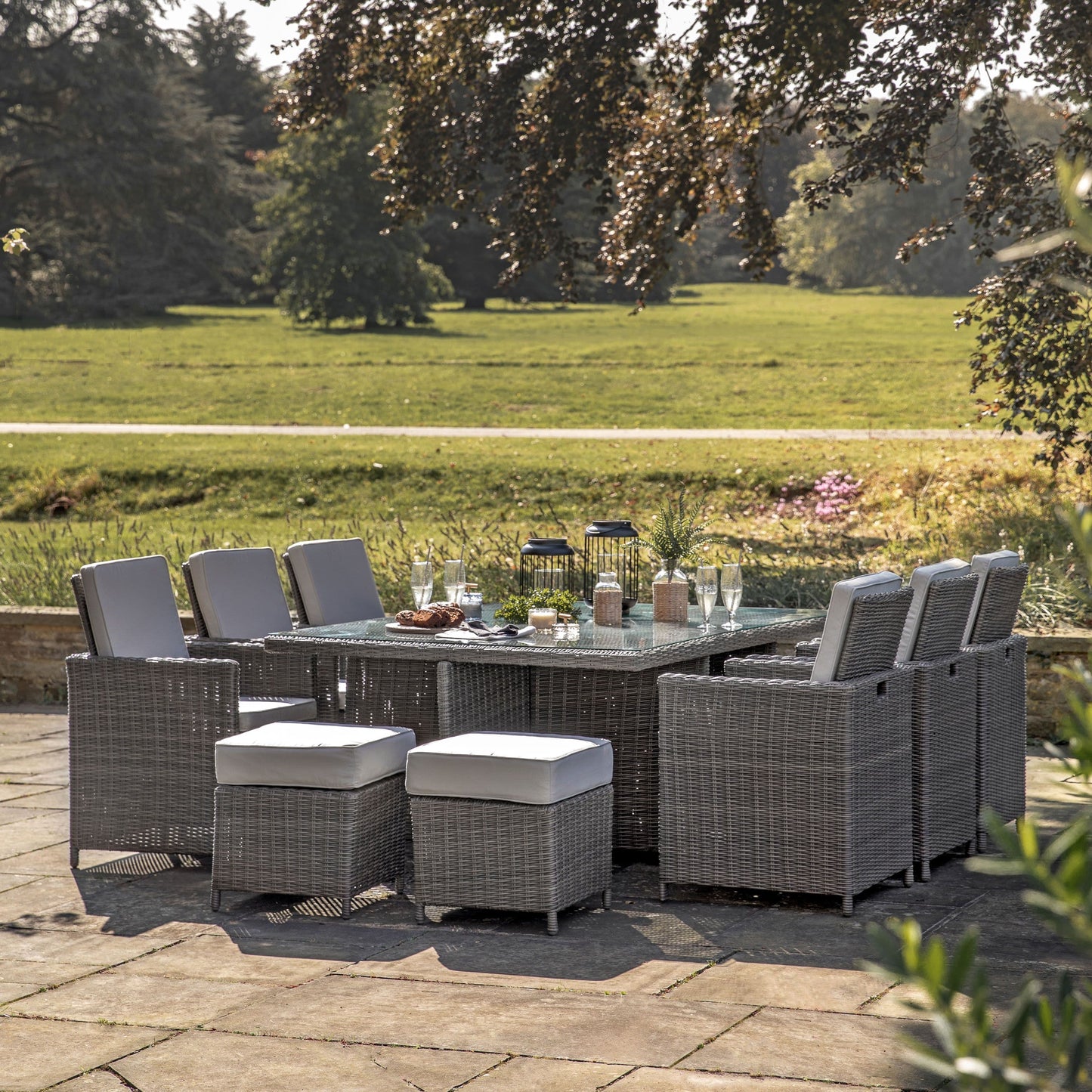 Rondin 10 Seater Cube Dining Set - Colour Options Gallery Direct Homebound