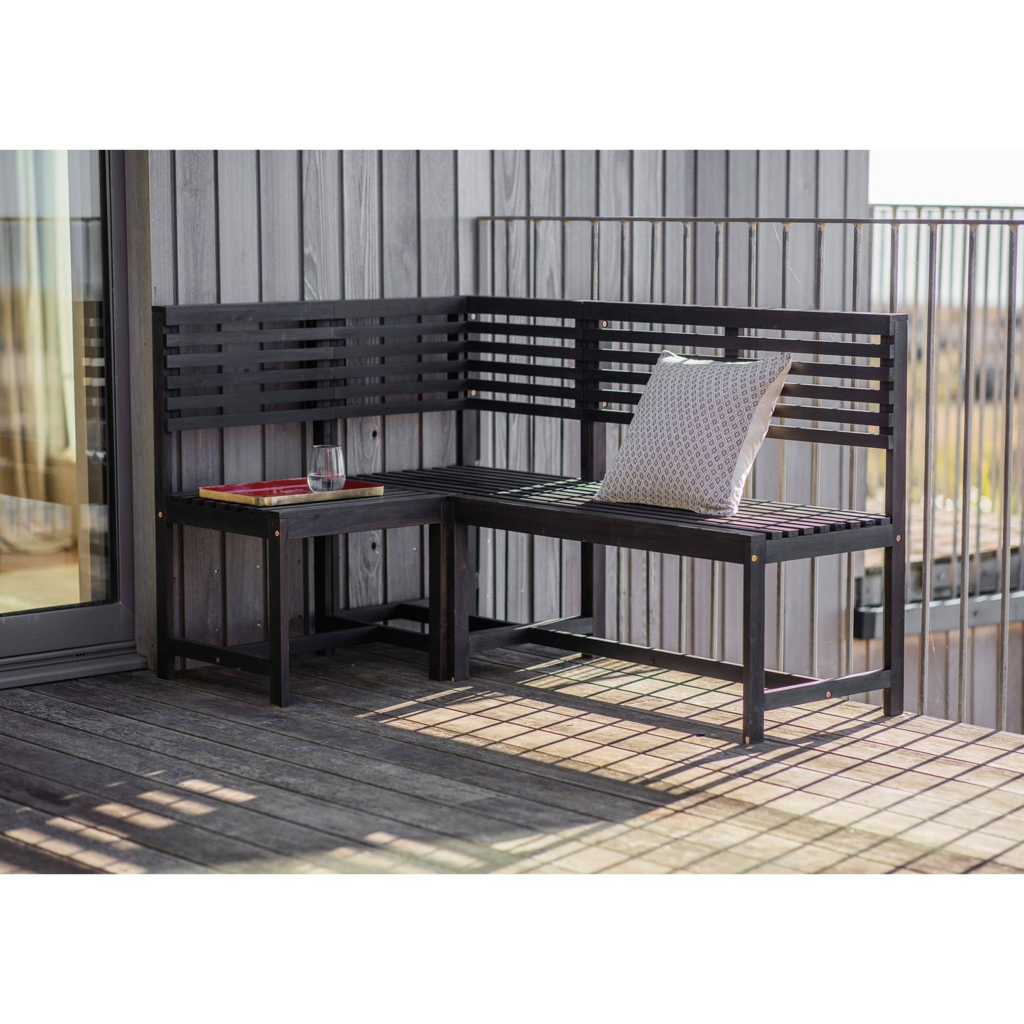 Volos Balcony Modular Bench Charcoal Gallery Direct Homebound