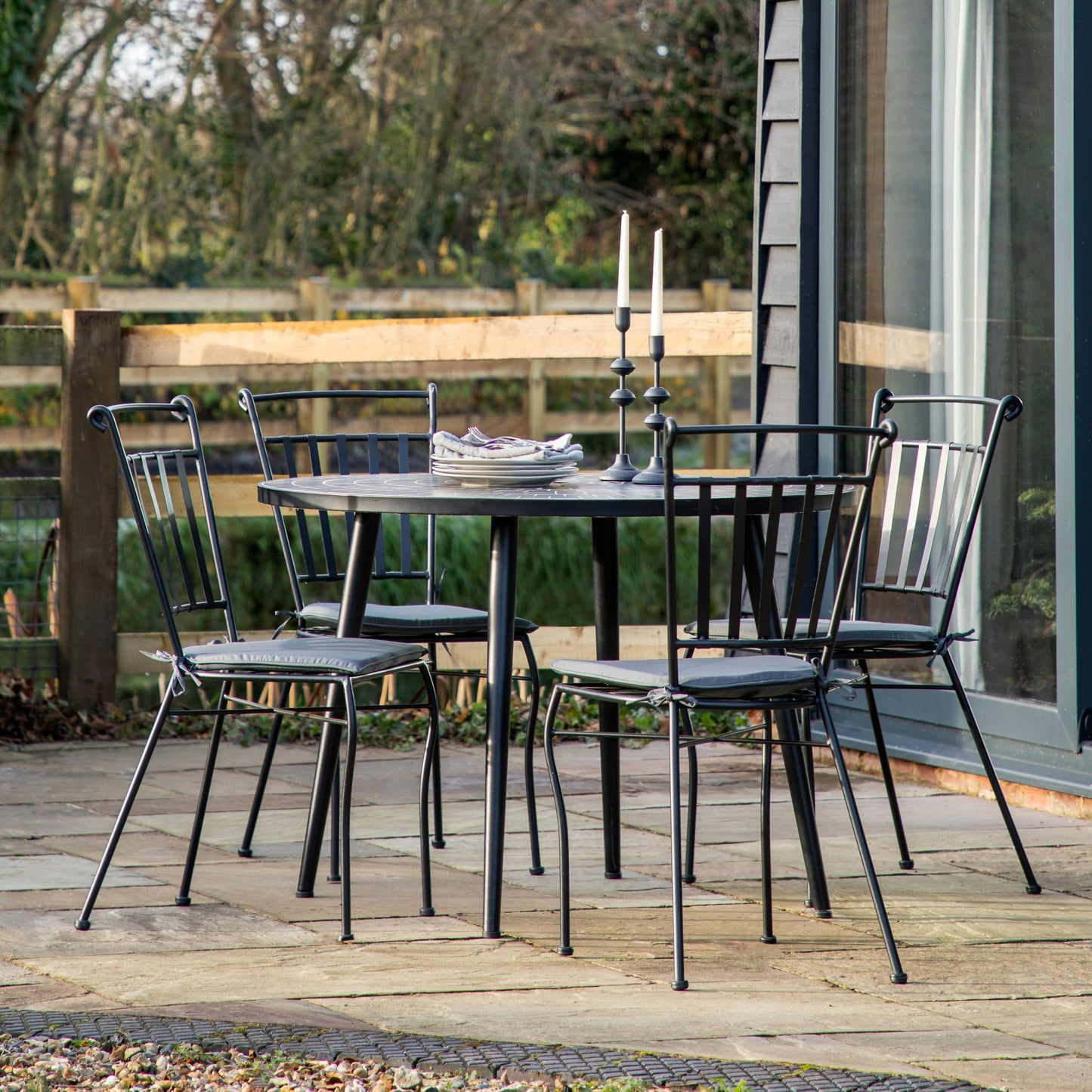Lenno Mosaic Round Dining Table Gallery Direct Homebound